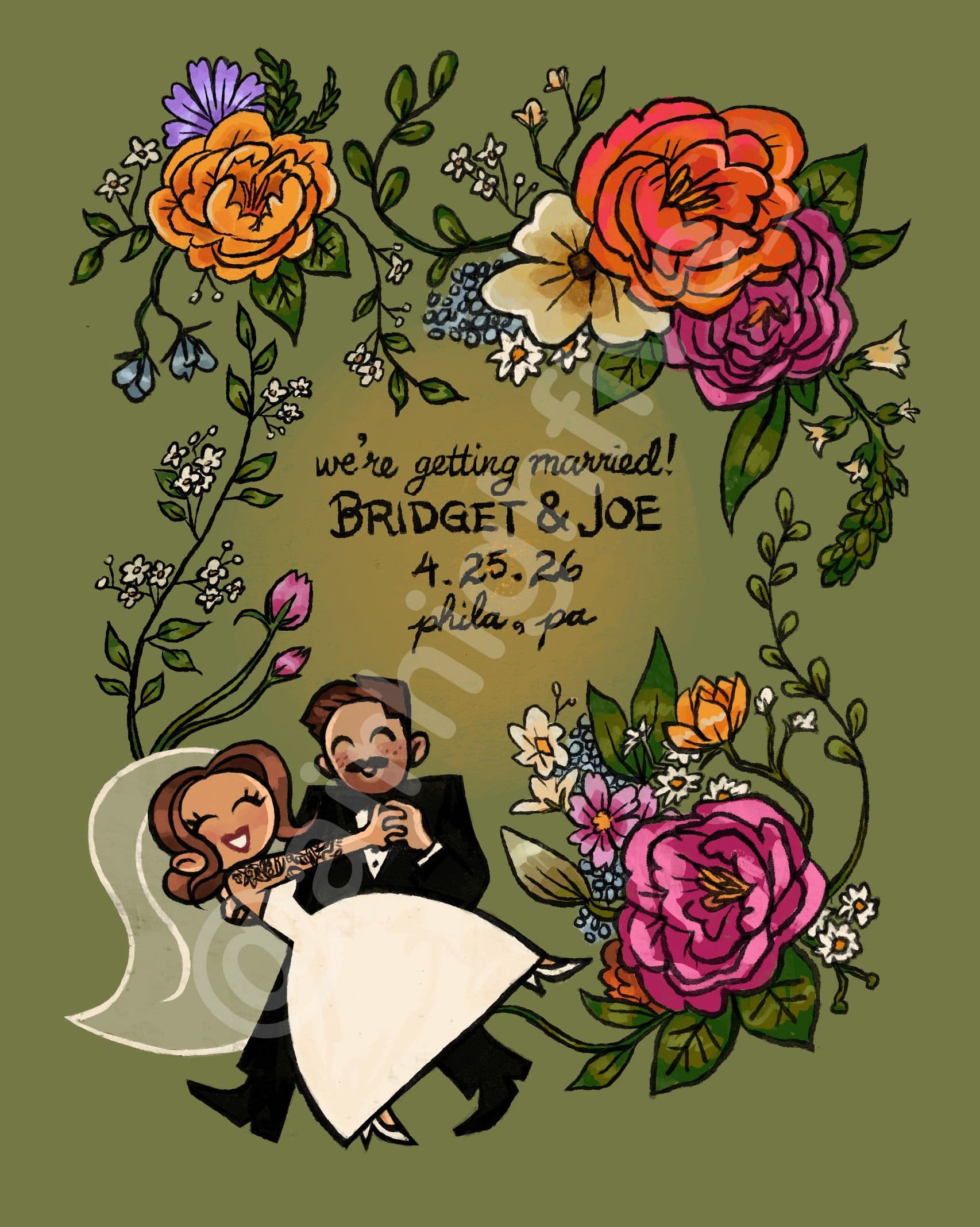 Artwork Image wedding save the date