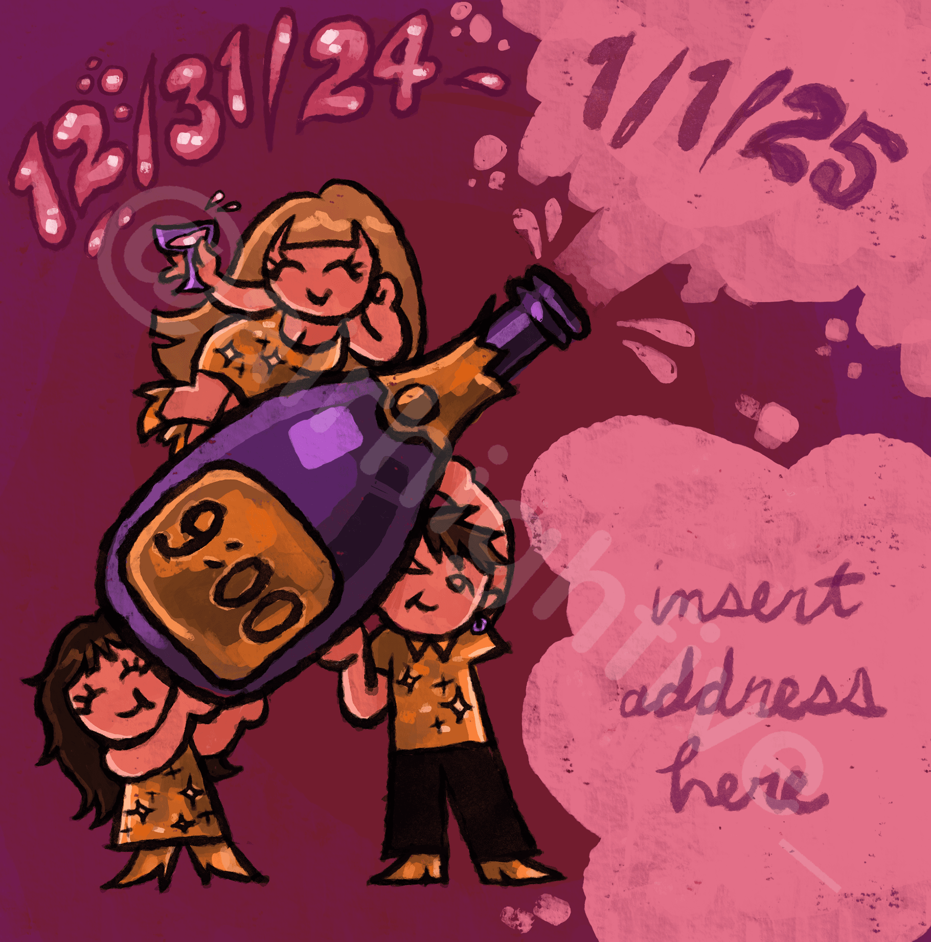 Artwork Image new year’s party invite